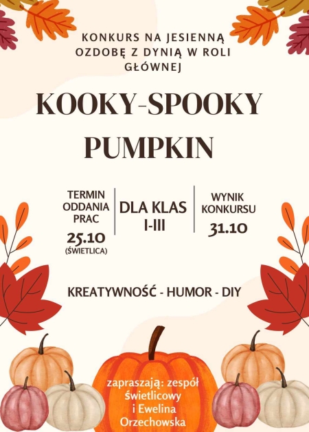 konkurs „Kooky Spooky Pumpkin”