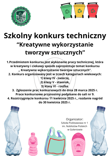 Szkolny konkurs techniczny- zapraszamy