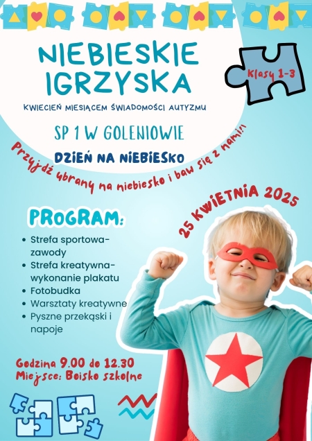 Niebieskie Igrzyska. Kwiecień miesiącem świadomości autyzmu