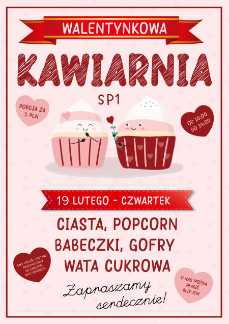  Zaproszenie na Kawiarenkę Walentynkową! 