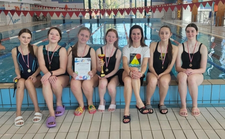 Nasze uczennice zdobyły złoty medal w Mistrzostwach Powiatu w pływaniu drużynowym !!!