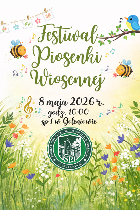    VI Festiwalu Piosenki Dziecięcej i Młodzieżowej   „WIOSNA DŹWIĘKIEM MALOWANA”...